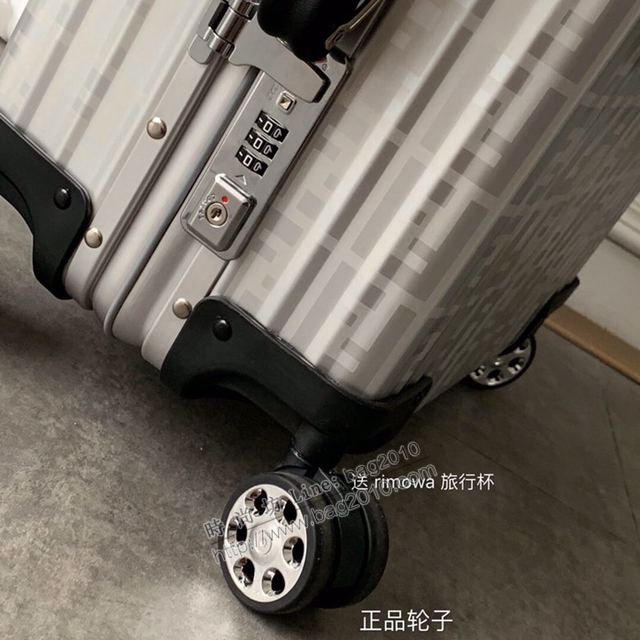 Rimowa拉杆箱 66637 日默瓦拉箱 Fendi x rimowa升級版配色款 滿箱雙F圖案 全鋁鎂合金行李箱xzx1068